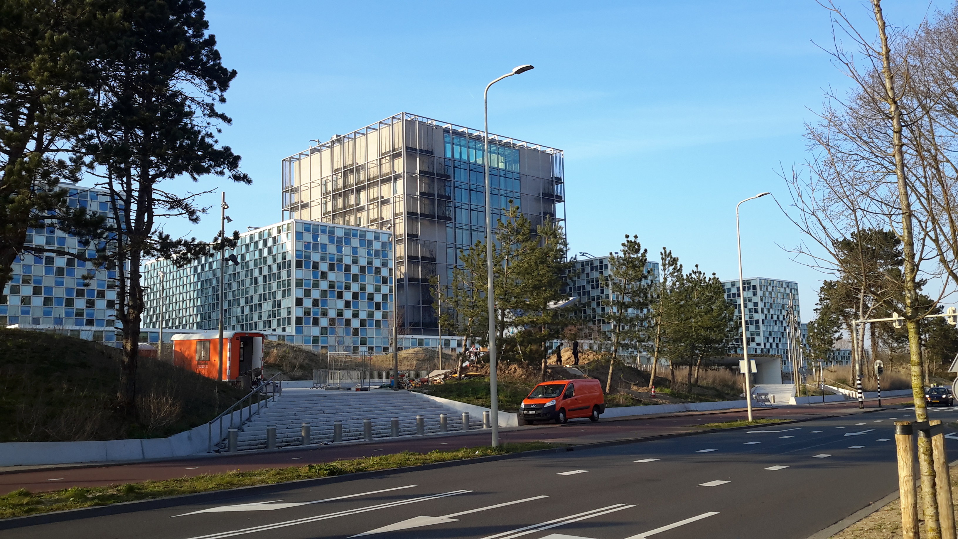 Picture of the building of the International Criminal Court in The Hague