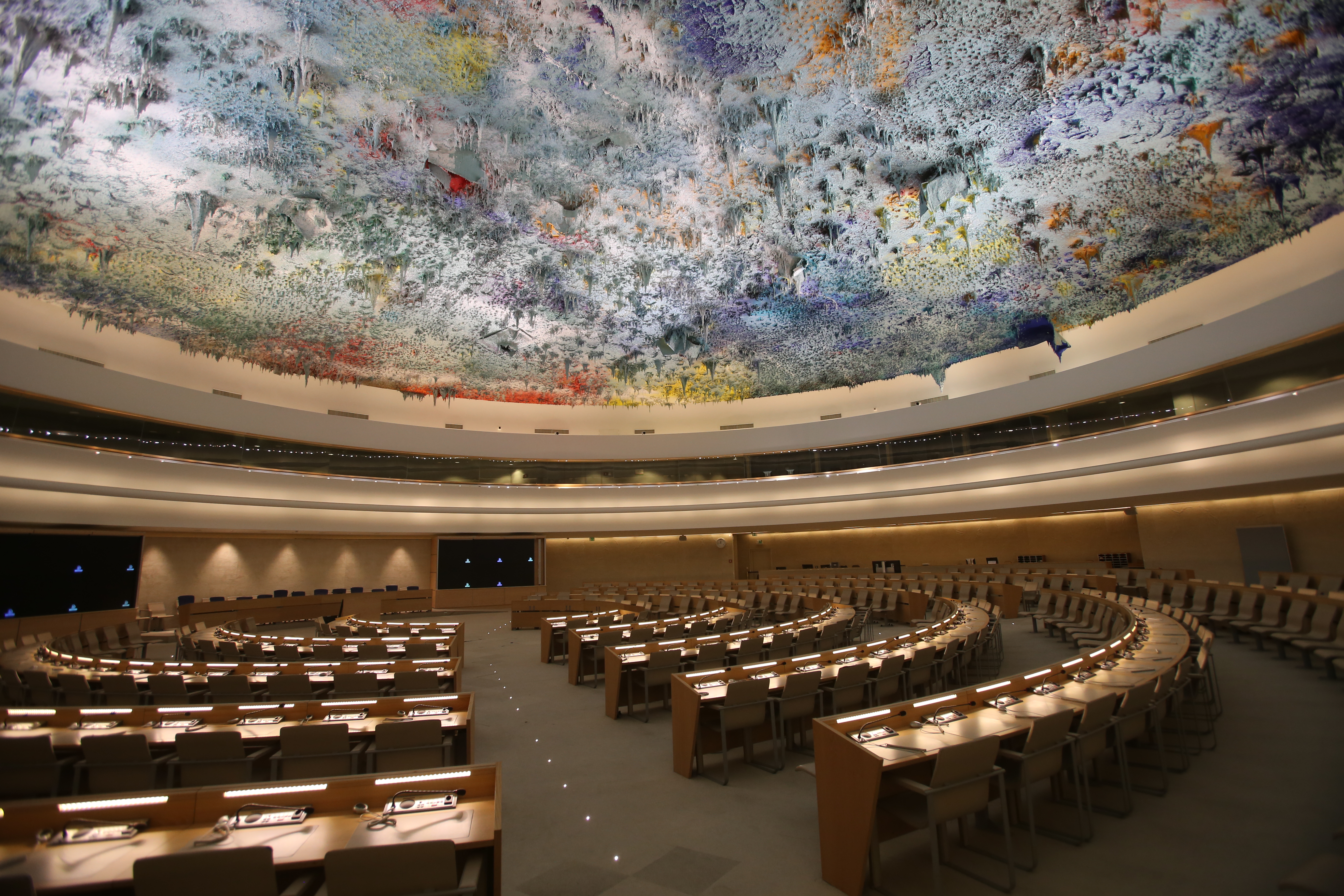 Picture of the Hall of the UN Human Rights Council