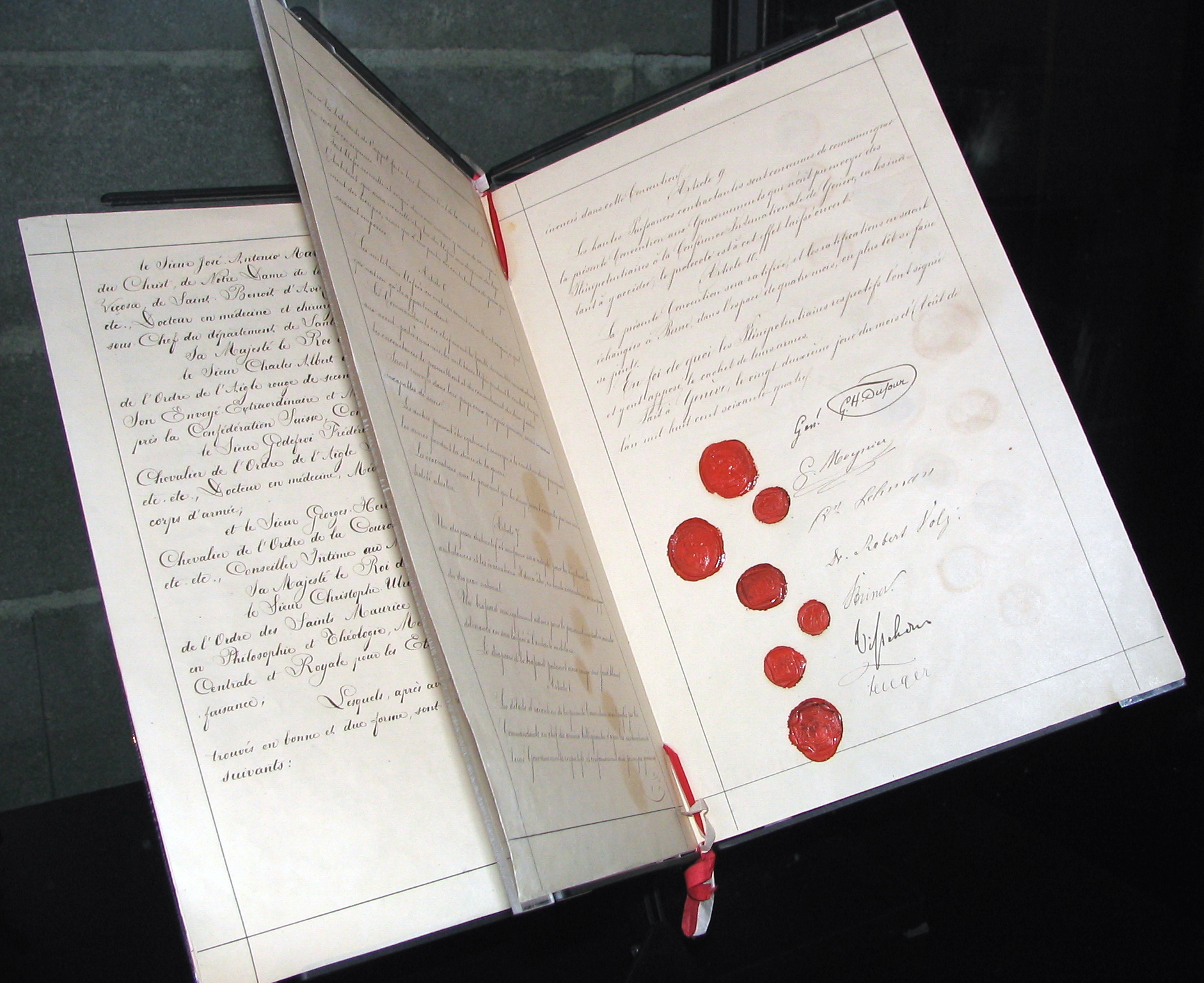 Document of the 1st Geneva Convention of 1864